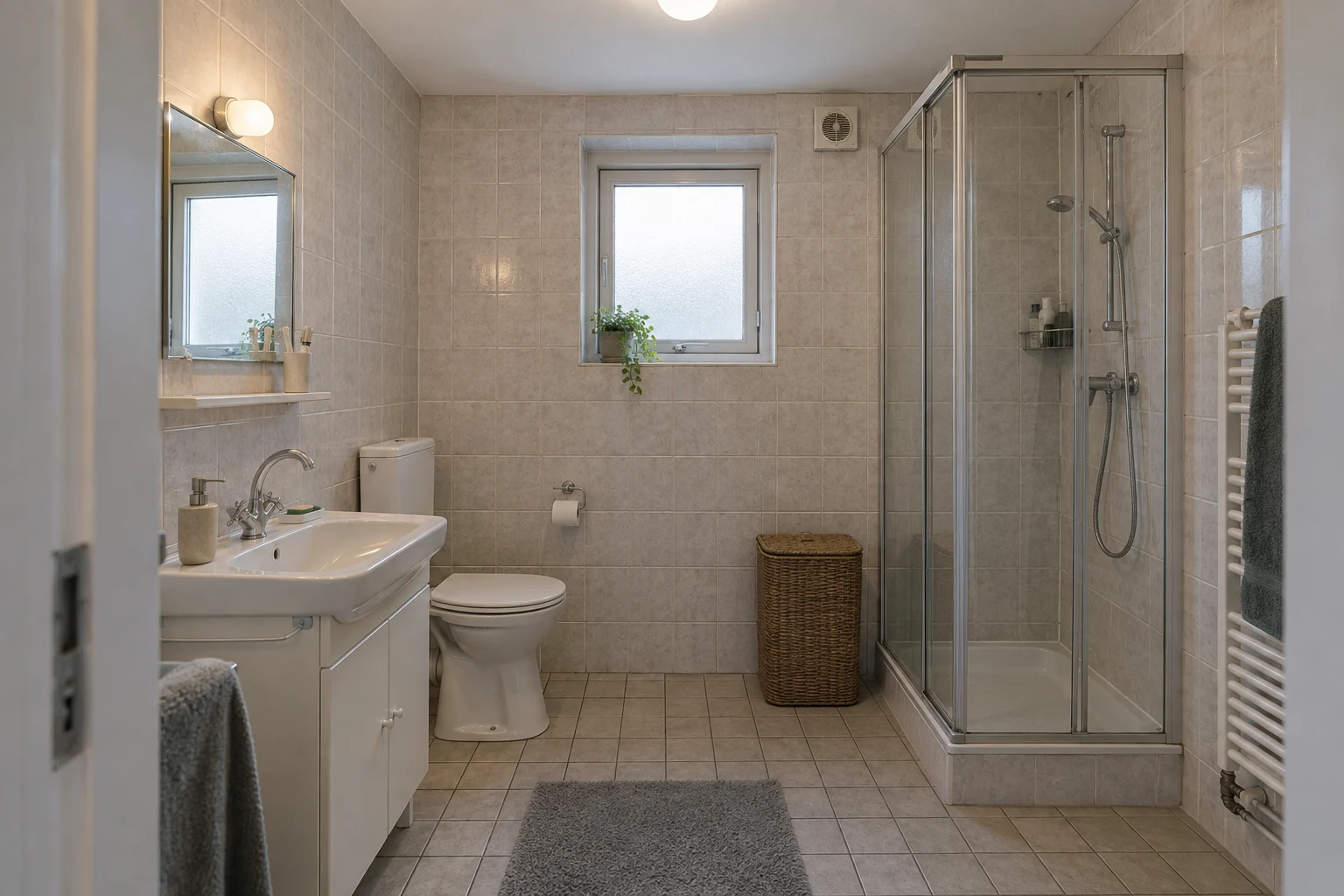 Dezelfde badkamer voor renovatie